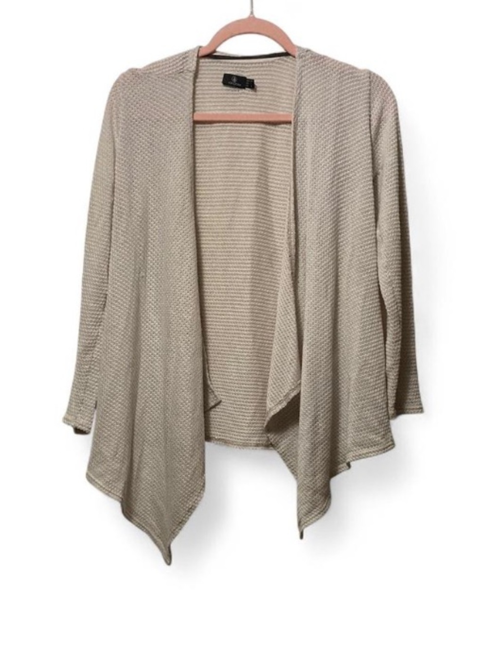 Volcom Open-Front Lightweight Women's Cardigan Sweater in Taupe